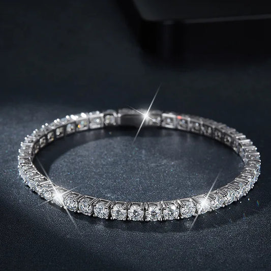 EWYA 925 Sterling Silber Moissanite Armband